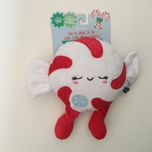 NEW Dog Toy Plush with Squeaker “We’re Mint to Be” Peppermint Theme | Fringe